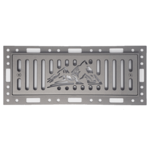 Avalanche Mountain Fog metal vent, a flush mount floor register with a modern design and durable finish for efficient airflow