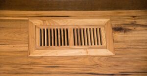 Flush mount wood vents and register